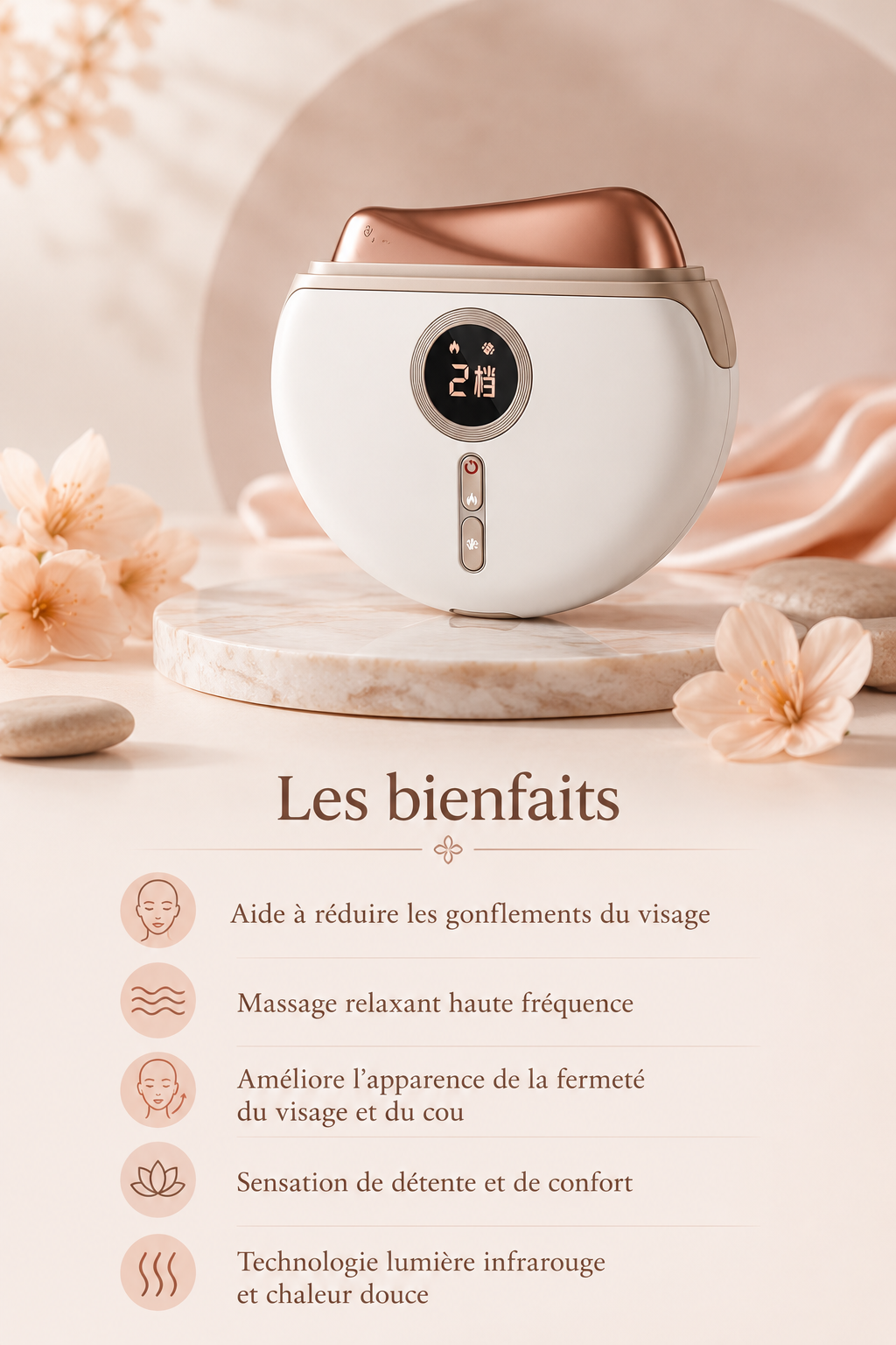 GlowSculpt™ – Appareil Gua Sha Chauffant & Massage Facial