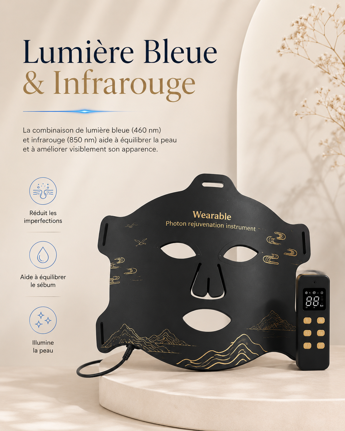 LumaSkin™ Pro | Masque LED 8 Couleurs