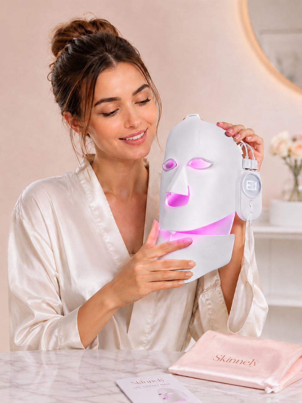 LumièreSkin™ – Masque LED Relaxant Visage & Cou
