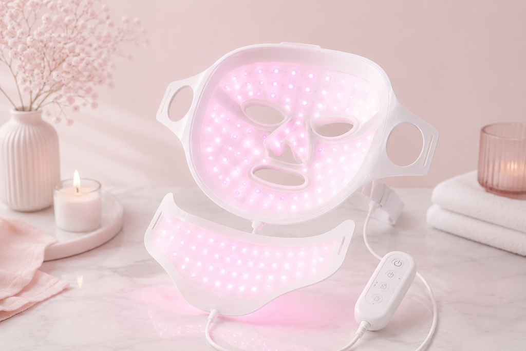 LumièreSkin™ – Masque LED Relaxant Visage & Cou