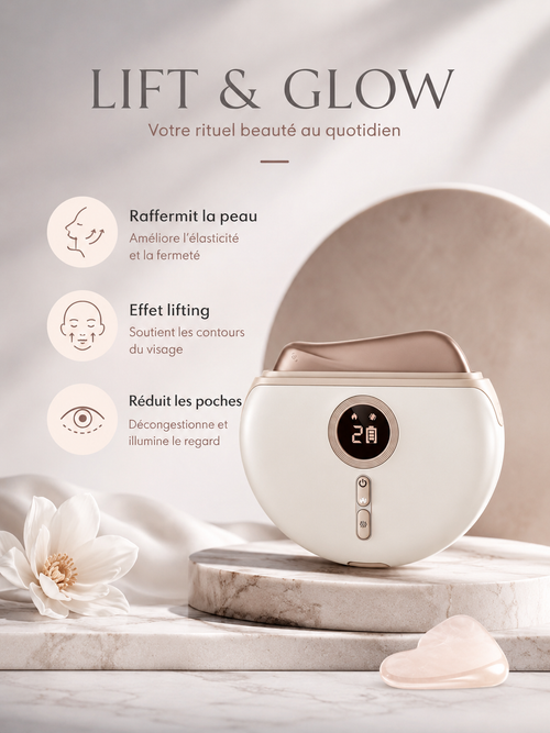 GlowSculpt™ – Appareil Gua Sha Chauffant & Massage Facial
