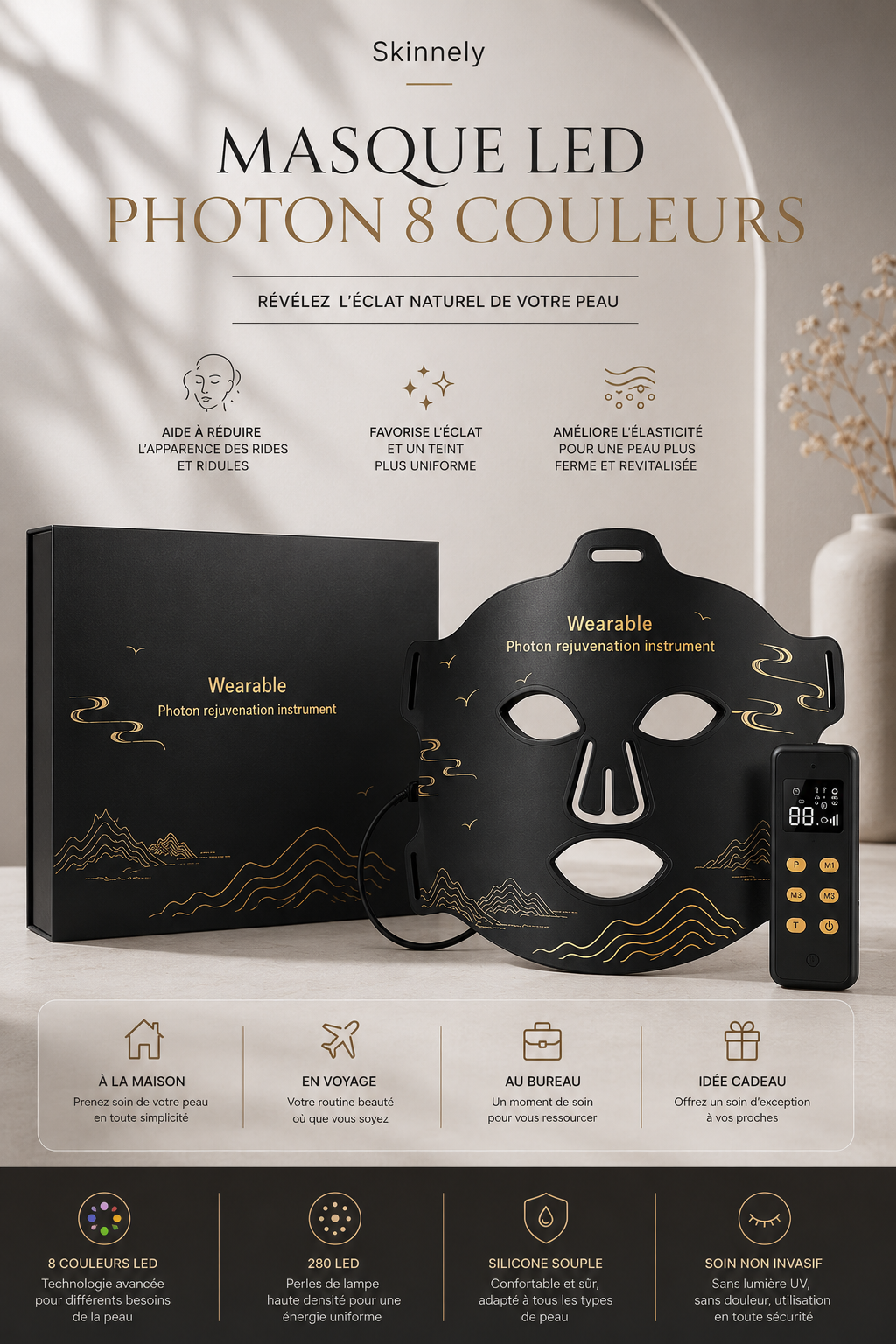 LumaSkin™ Pro | Masque LED 8 Couleurs