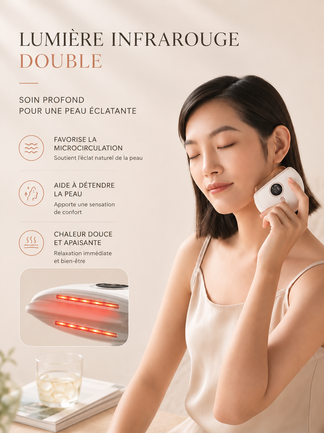 GlowSculpt™ – Appareil Gua Sha Chauffant & Massage Facial